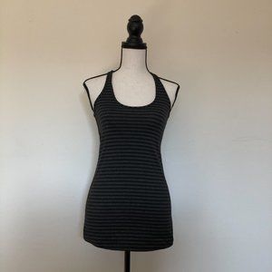 Lululemon Black & Grey Striped Tank Top